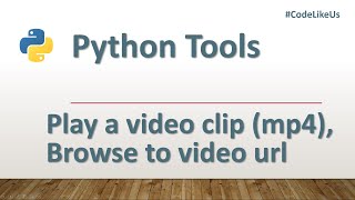 Python tools | Play video (mp4) | Play YouTube video