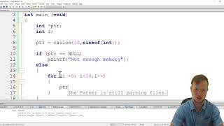 41. C Programming - Dynamic Memory Allocation for Array (calloc and free)