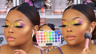 Neon Eyeshadow | BH Cosmetics Take Me Back To Brazil Palette Tutorial | Made Up by Kirsten
