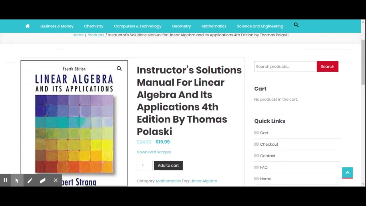 Instructor’s Solutions Manual for Linear Algebra and Its Applications