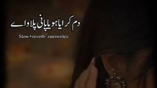 Dam Karaya Hoya Pani | Shafaullah Khan Rokhri Slowed  Reverb  Video) |