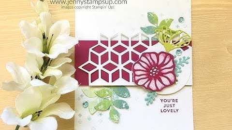 How to create a focal point with die cuts using Stampin Up products with Jenny Hall
