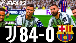 FIFA 23 -MESSI, RONALDO, MBAPPE, NEYMAR, ALL STARS | JUVENTUS 84-0 FC BARCELONA ! UCL FINAL !