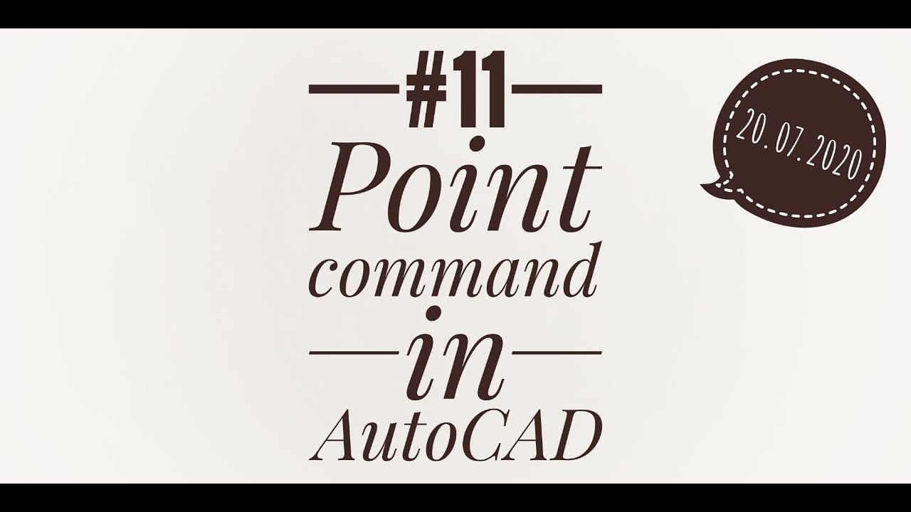 Point Command In AutoCAD YouTube