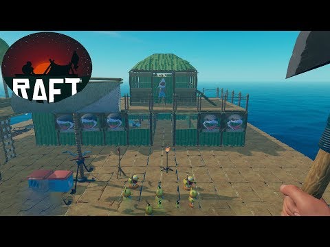 Raft Survival Multiplayer Tập 6: Nhà hàng cá mập trên biển 2 tầng ^^
