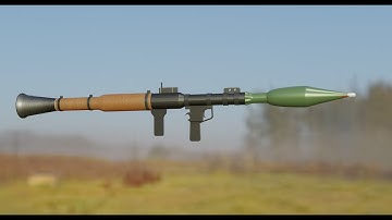 RPG 7 modeling time-lapse in BLENDER 3D