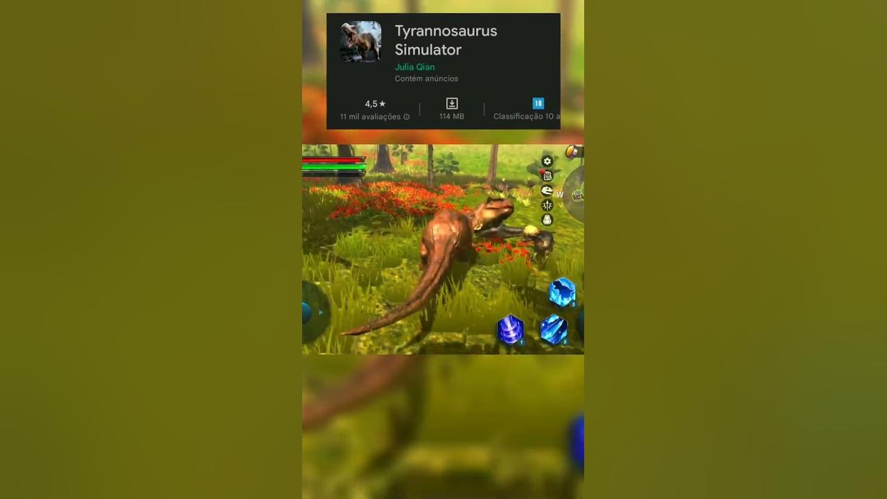 TOP 3 SIMULADOR DE DINOSSAURO PARA ANDROID #gamescomgraficos #gamesand