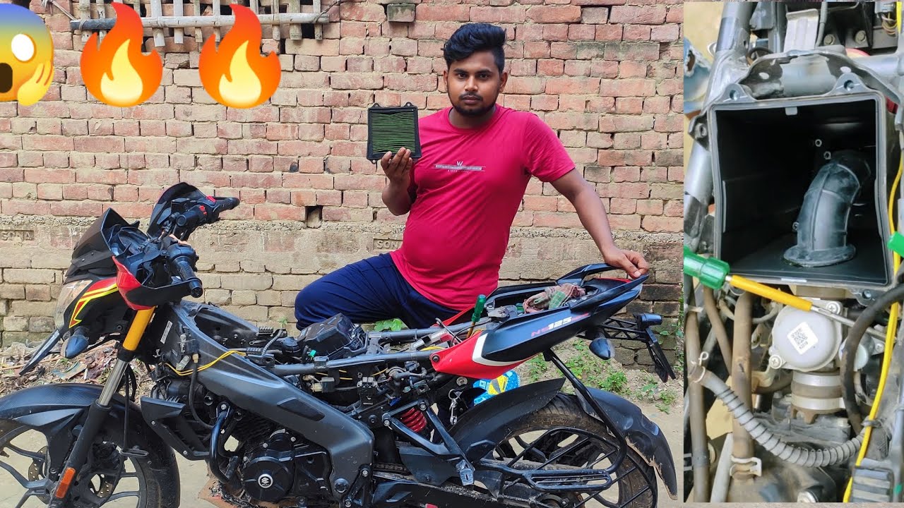 NS air filter change Pulsar NS 125 air filter change filter clean