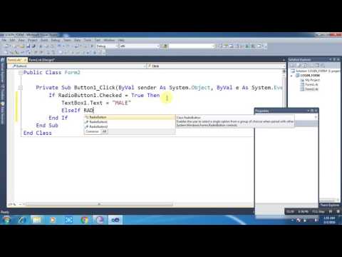 VB.NET SINHALA TUTORIAL - RADIOBUTOON -10