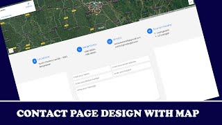 contact page design with map using html css
