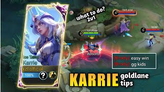 HOW TO GOLDLANE | KARRIE TIPS AND TRICKS | KARRIE BEST BUILD 2024