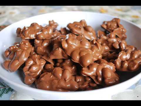 Resipi Biskut Raya Candy Kacang Bersalut Coklat - YouTube