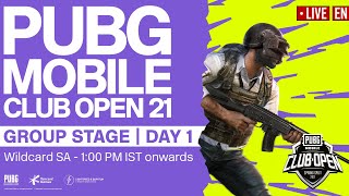 [EN] PMCO South Asia Wildcard Group Stage Day 1 | Spring Split | PUBG MOBILE Club Open 2021