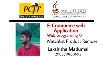 Watchlist Product Removing | eShop Project | Java Institute