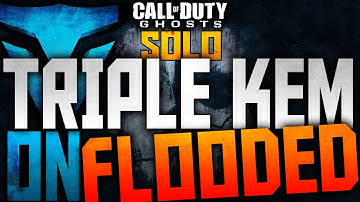 COD Ghosts: *SOLO* TRIPLE KEM STRIKE ON FLOODED! (Call of Duty: Ghosts Gameplay)