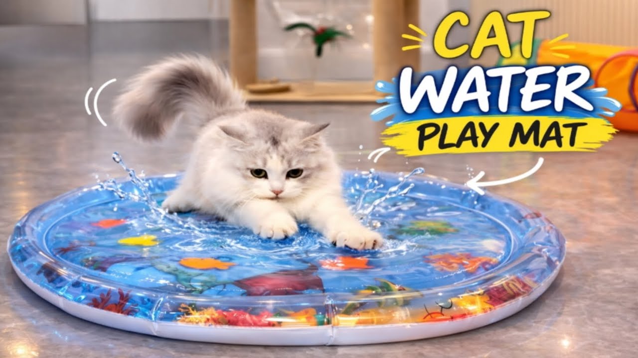 Cat water Play Mat #funnycats #cat 