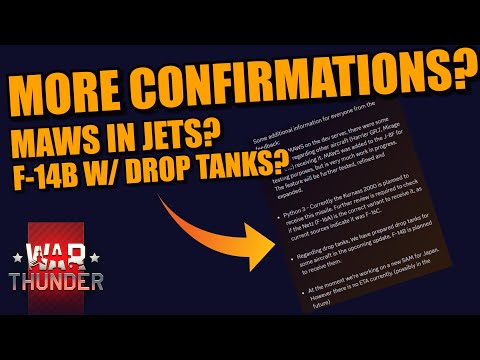 War Thunder MORE stuff CONFIRMED! MAWS for jets, Python 3's, new SAM's & MORE?