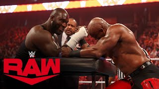 Bobby Lashley vs. Omos  Arm Wrestling Challenge: Raw, April 25, 2022