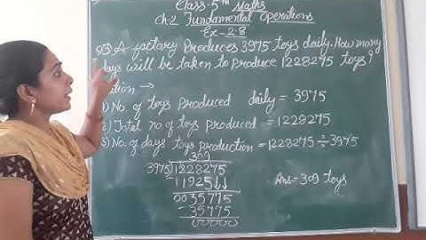 Class 5th maths ch 2 Fundamental operation ex-2.8