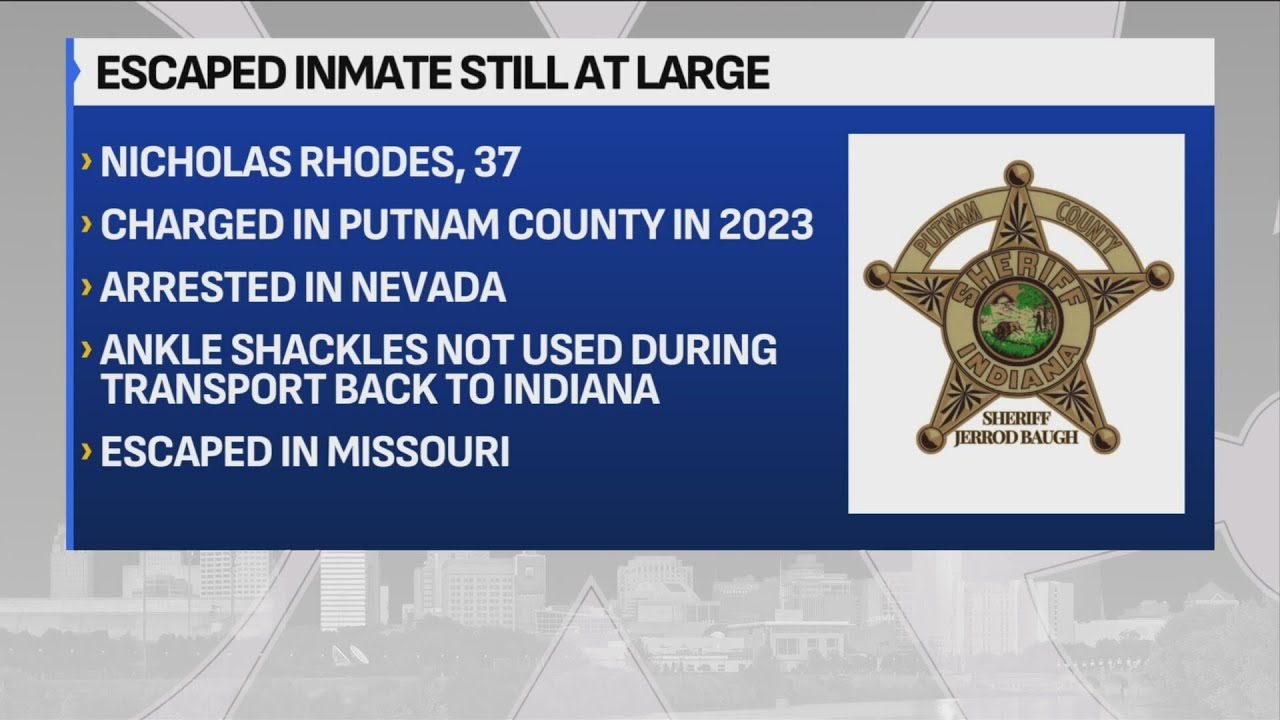 Docs: Indiana inmate still on the run after using bathroom break at gas station to escape jail trans