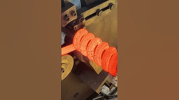 The process of making the spring of the shock absorber system of a super large trucks  #process