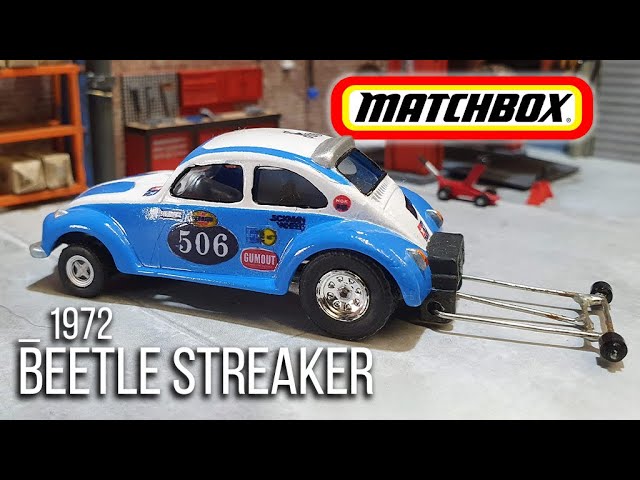 マッチボックスBEETLE STREAKER Vintage Matchbox 1972 Beetle Streaker Big Blue Funny Car