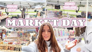 Sunday Market Day Vlog - display setup, sales & best seller | Scrunchie Craft market Popup vending