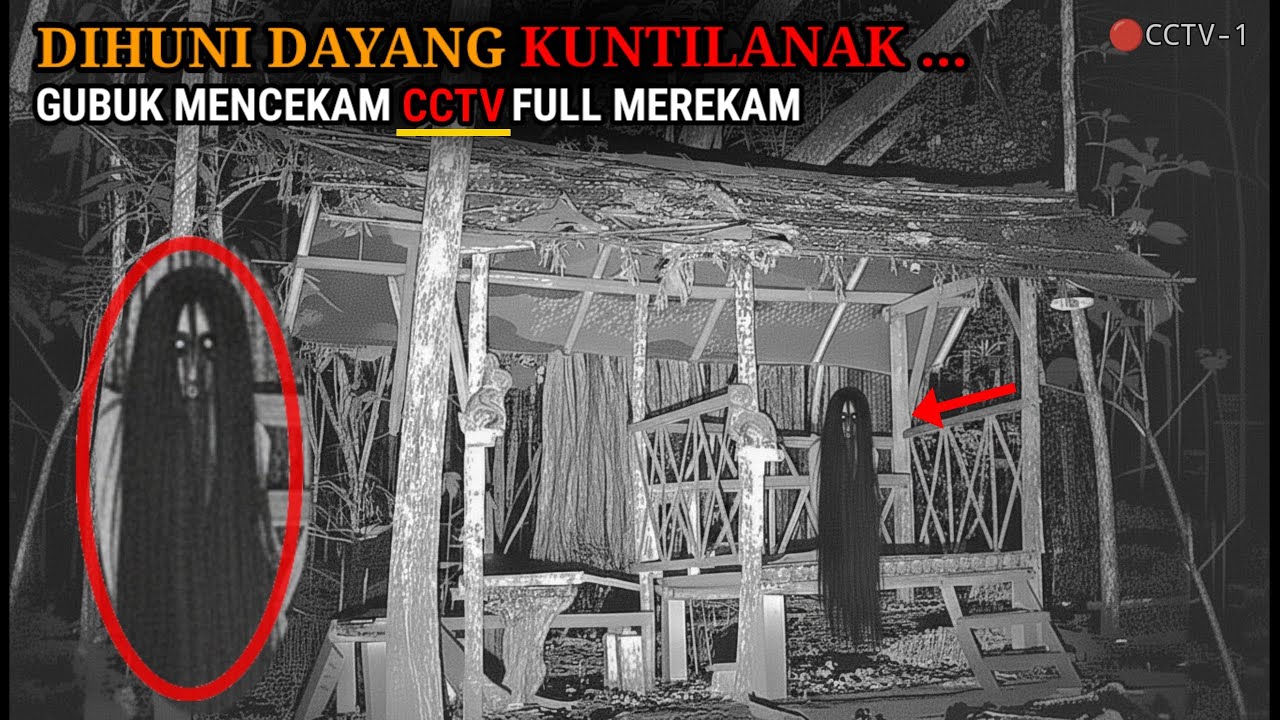 HORROR‼️LAGI, PENAMPAKAN HANTU KUNTILANAK TEREKAM CCTV || EKSPERIMEN CCTV GUBUK HOROR