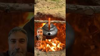 Una HOGUERA de supervivencia muy PARTICULAR‼️🤔| #supervivencia #bushcraft