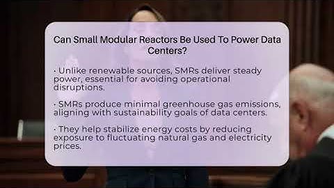 Can Small Modular Reactors Be Used To Power Data Centers? - The Right Politics