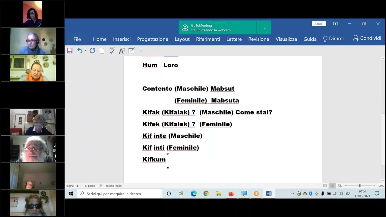 Corso arabo Lezione 03 (2021)