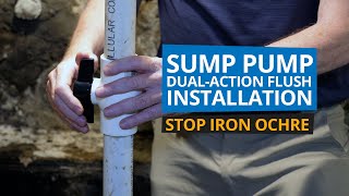 Sump Pump Dual-Action Flush Installation Stop Iron Ochre