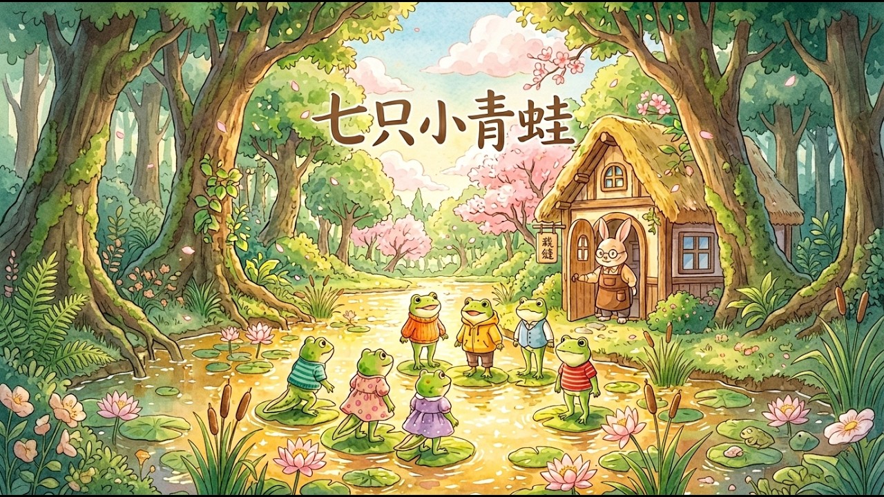 超能力蛙 旧枠 英語 4枚 七只小青蛙》长大这件事不急，慢慢来就好|英语听力磨耳朵| 书籍导读