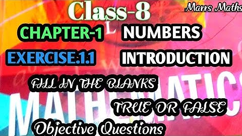 class 8 maths chapter 1 numbers/exercise.1.1 all one marks/marrs maths