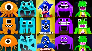 Garten of Banban 3 ALL JUMPSCARES vs MINECRAFT vs ROBLOX | Nabnab, Pickles, Nibbler, Opila, James