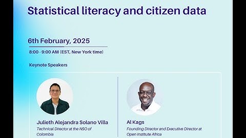 GROW Webinar Statistical literacy and citizen data