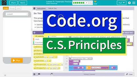 Code.org Lesson 11.6 Traversals Practice | Tutorial with Answers | Unit 6 CS Principles