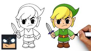 how draw link legend zelda