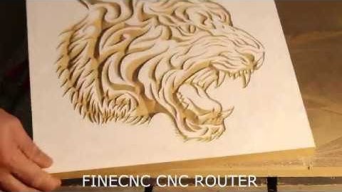 FINECNC CNC Router V carving on MDF