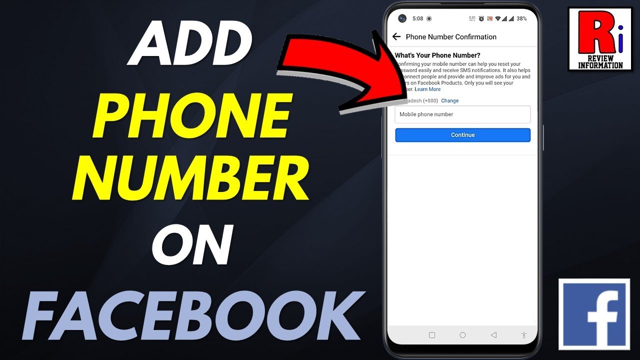 How To Add Phone Number On Your Facebook Account YouTube