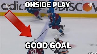 Proof that Cale Makar's Game 1 goal was onside
