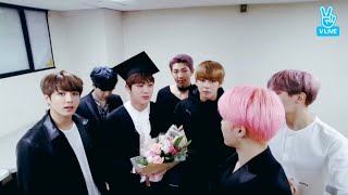 [ENG SUB] BTS and Jin's Graduation Live Vlive