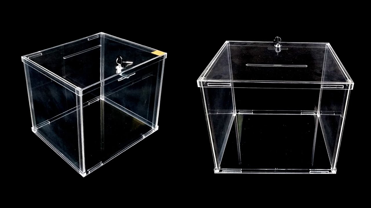 custom clear acrylic donation box YouTube