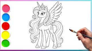 My Little Pony Coloring Pages: Princess Cadance Art 🦄