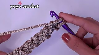 جديد // كروشية يد شنطة رائعة !!! بأسهل طريقة للمبتدئين / بأى خيوط/ easy crochet hand bag#يويو_كروشية