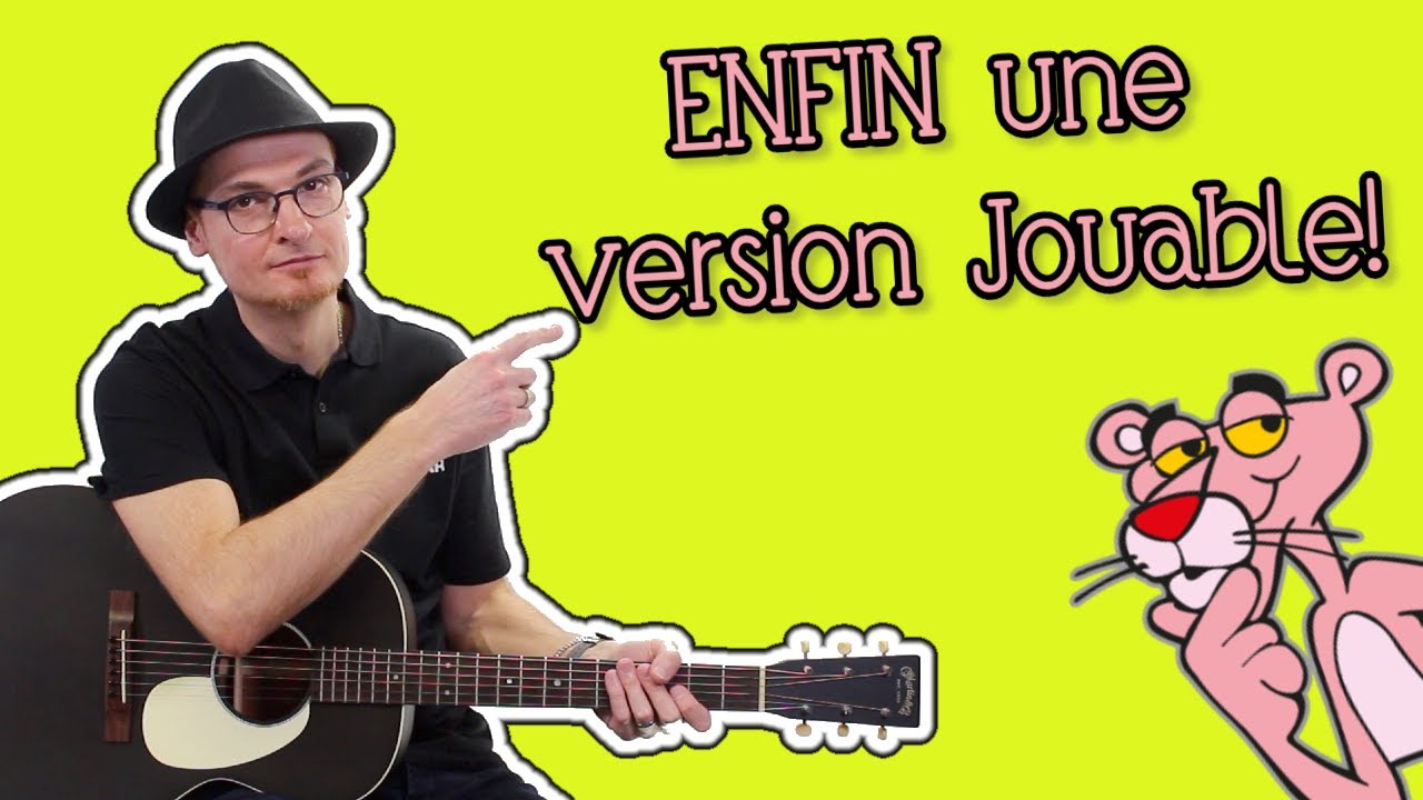 La PANTHERE ROSE TUTO GUITARE avec tabs