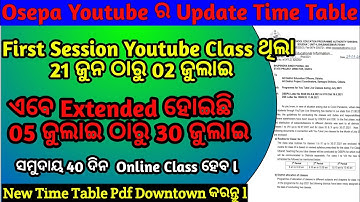 Osepa New Revised Time table And Syllabus Class One to Nineth  llOsepa revised scheduled Classes