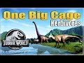 🦖 The Big Cage with all Herbivores | Jurassic World Evolution Sandbox | JWE | Isla Nublar Sandbox