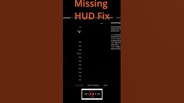 Diablo 4 D4 No HUD Fix Missing Display Heads Up Display