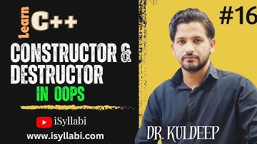 Constructor and Destructor in C++ |Video - 16| C & C++ for beginners | oops |C++ in Hindi #iSyllabi